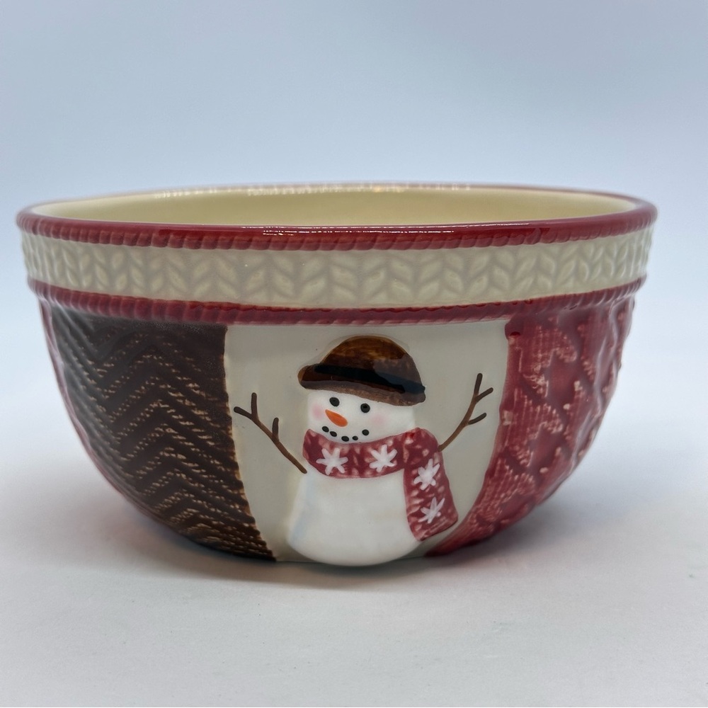 St. Nicholas Square Warm Wishes Dip Bowl Replacement Snowman 2.5"x5" Christmas